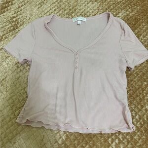 Women’s Light Pink Cropped Top
